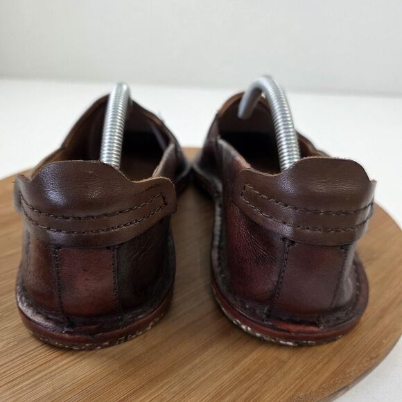 Frye Shoes Mens Size 10 Brown Leather Slip On Loafers Comfort Casual Moc Toe - Picture 7 of 14